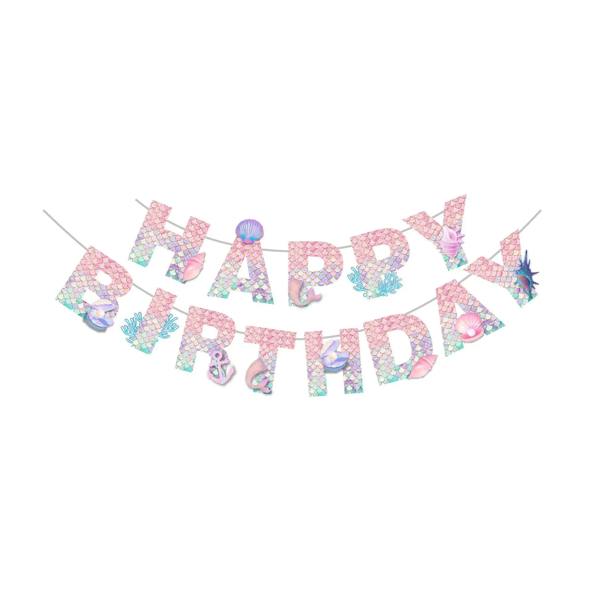 Комплект посуды Русалочка для детского праздника русалочка