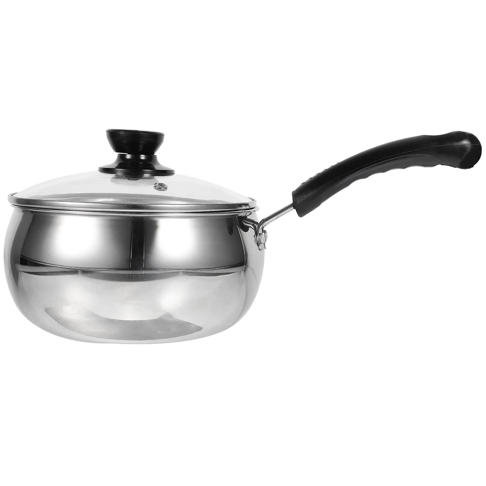 

Food Stainless Steel Milk Pot Kitchen Stew Stovetop Cooking Noodle Bowl Cookware Sauce Pan Utensils