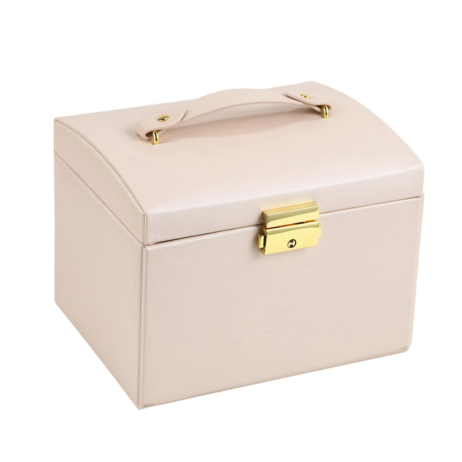 

Large Jewelry Box Organizer Girls PU Leather Drawer Jewellery Boxes Earring Ring Necklace Jewelry Storage Case Casket-B