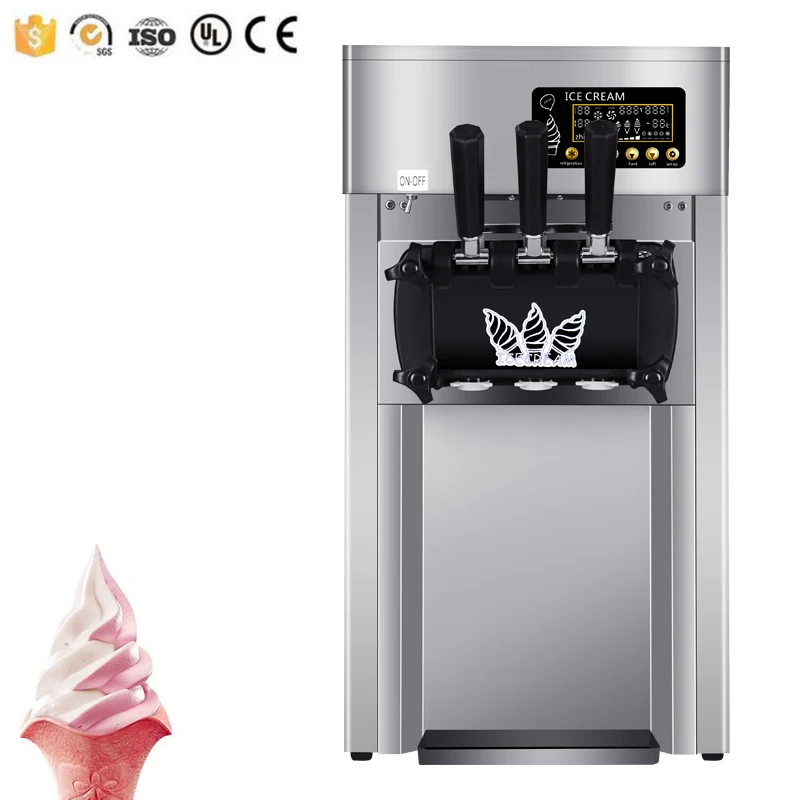 

Коммерческая Машина для мягкого мороженого 1200 Вт, настольная Йогуртница, светодиодная интеллектуальная панель для ресторана