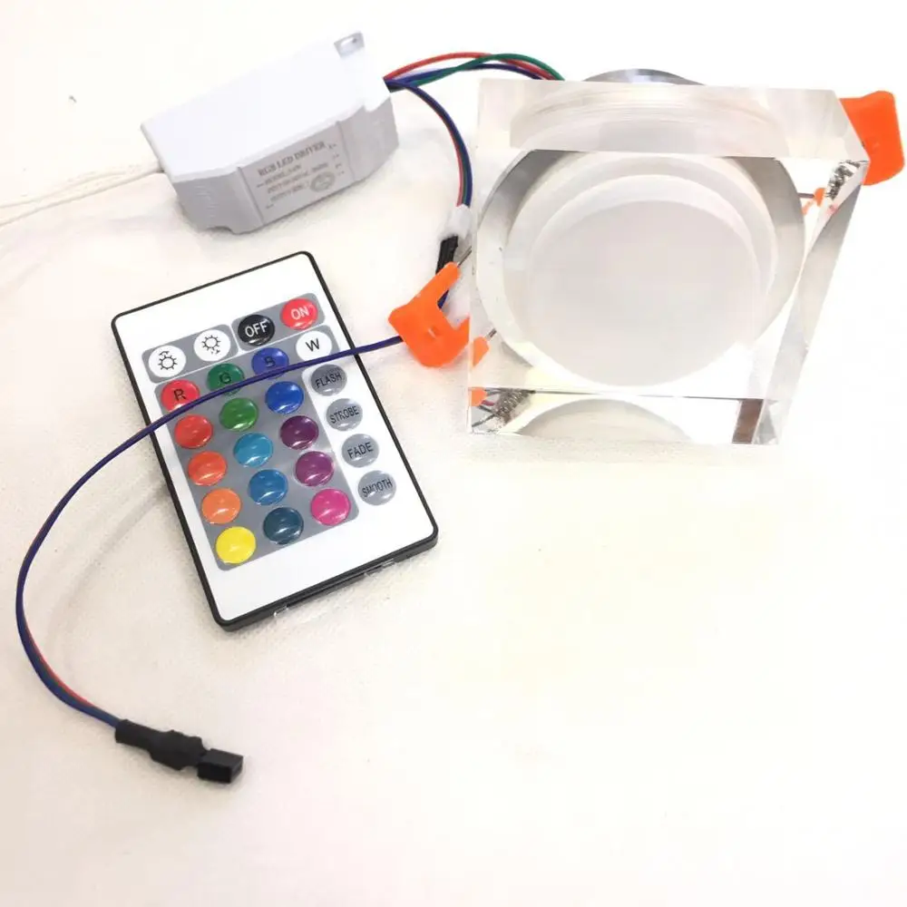 Mini 1StüCk 6W Rgb Einbauleuchte Square Verstellbarer Spot Deckenlampe 95-265 В Led-Schr