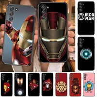 marvel iron man phone cover hull for samsung galaxy s6 s7 s8 s9 s10e s20 s21 s5 s30 plus s20 fe 5g lite ultra edge