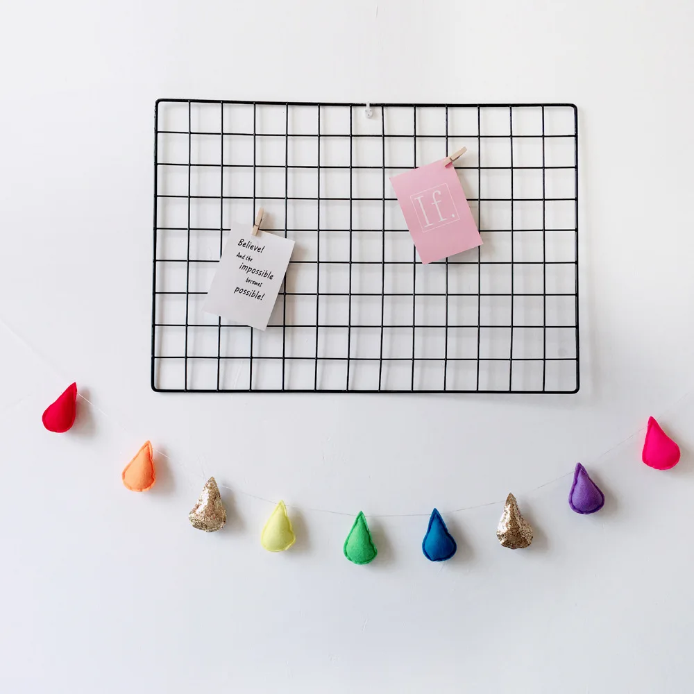 

Decoration Nordic Felt Raindrops Ornaments Waterdrop Strings Wall Decoration Photography Props Children's Room Girl Room New Ins