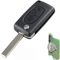 remote key for peugeot 307 3008 308 408 433mhz pcf7961 id46 ce0523 flip key fob hu83 2 buttons ask system
