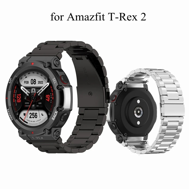 

Металлический ремешок для часов Huami Amazfit T-Rex 2, браслет из нержавеющей стали, высококачественный ремешок для часов Amazfit T-Rex2 T Rex 2