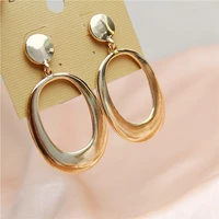 new arrivals female big circle hoop earrings for women vintage fashion statement gold color punk charm earrings ear jewelry