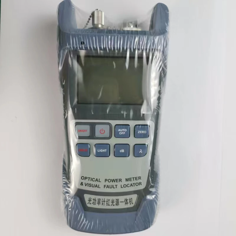 2 in 1 Optical Power Meter -70dBm~+10dBm Fiber Tester 10km Light Multimeter Decay 7 Wavelength with Red Light Pen 10mw VFL