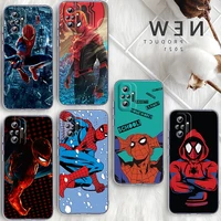 marvel super spider man for xiaomi poco x3 redmi note 11s 11 11t 10 10s 9 9t 9s 8 8t pro 5g 7 5 4x transparent phone case