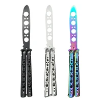 portable practice butterfly knife foldable butterfly knife alloy steel foldable training knives outdoor trainer game for gifts