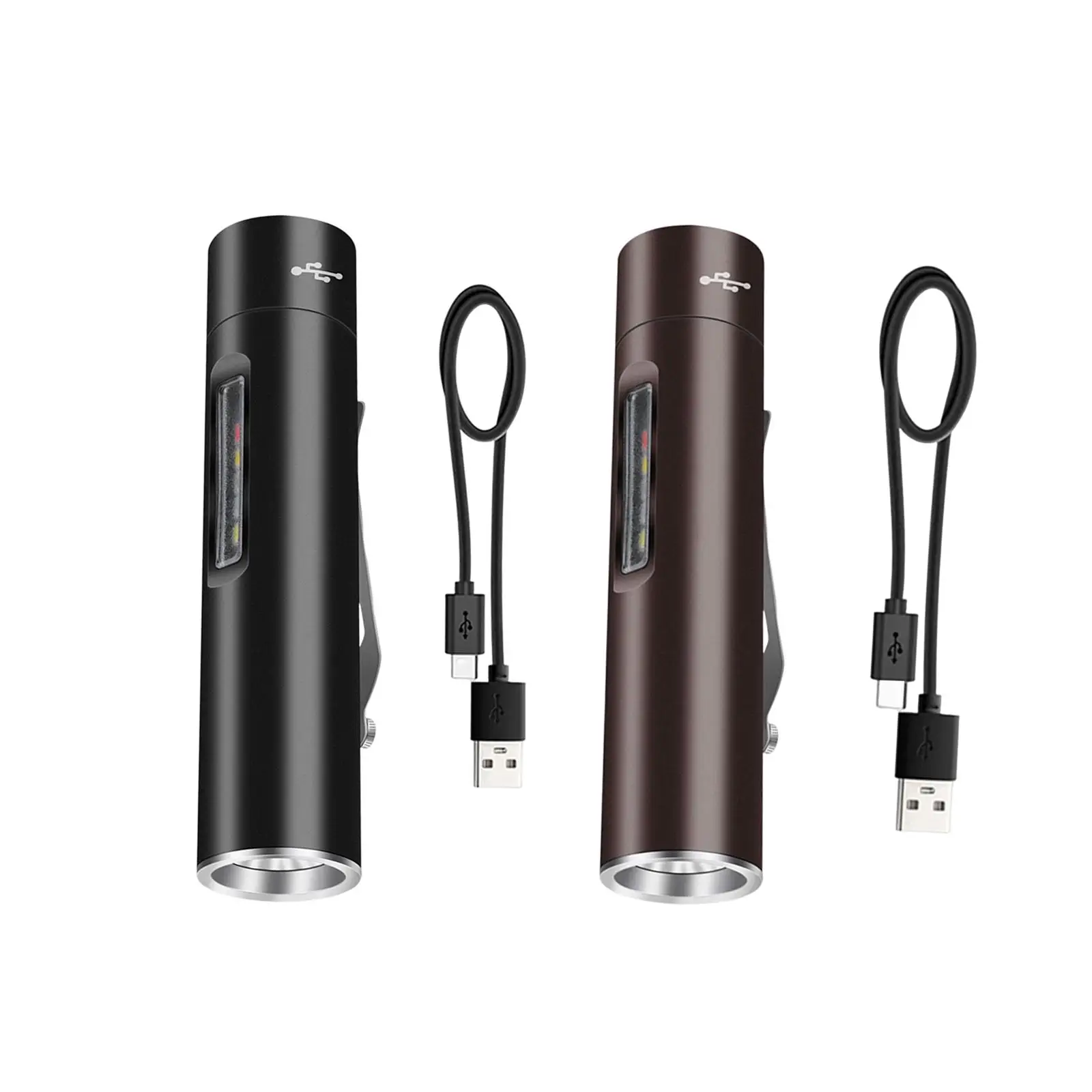 

Hiking Camping Headlight Adjustable Flashlight with Clip for Walking Cycling