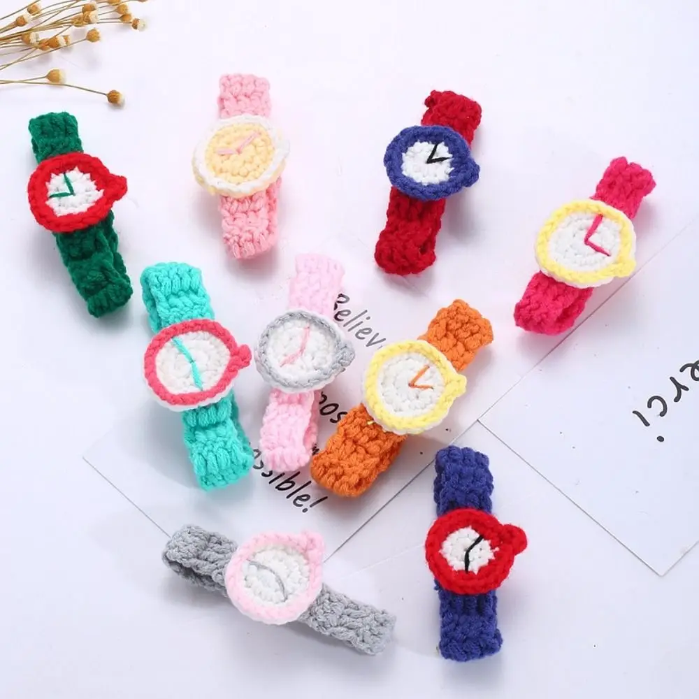 

Women Girls Korean Style Jewelry Accessories Wool Couple Hand Ring Fashion Jewelry Toy Bracelet Knitted Watch Bracelet