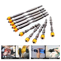 510pcs 65mm110mm screwdriver double head strong magnet screw driver d1 steel screwdrivers tools bit set with magnetizer ring