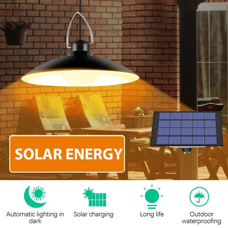 

Three Head Solar Pendant Light Indoor Outdoor Solar Lamp With Cable IP65 Waterproof Suitable for courtyard, garden, indoor etc,