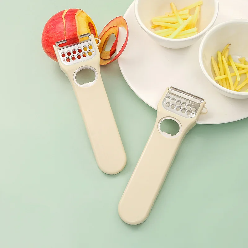 

4in1 Peeler Multifunction Sharp Vegetable Potato Greater Slicer Cutter Corkscrew Sharpening Stone Novel Kitchen Accessories
