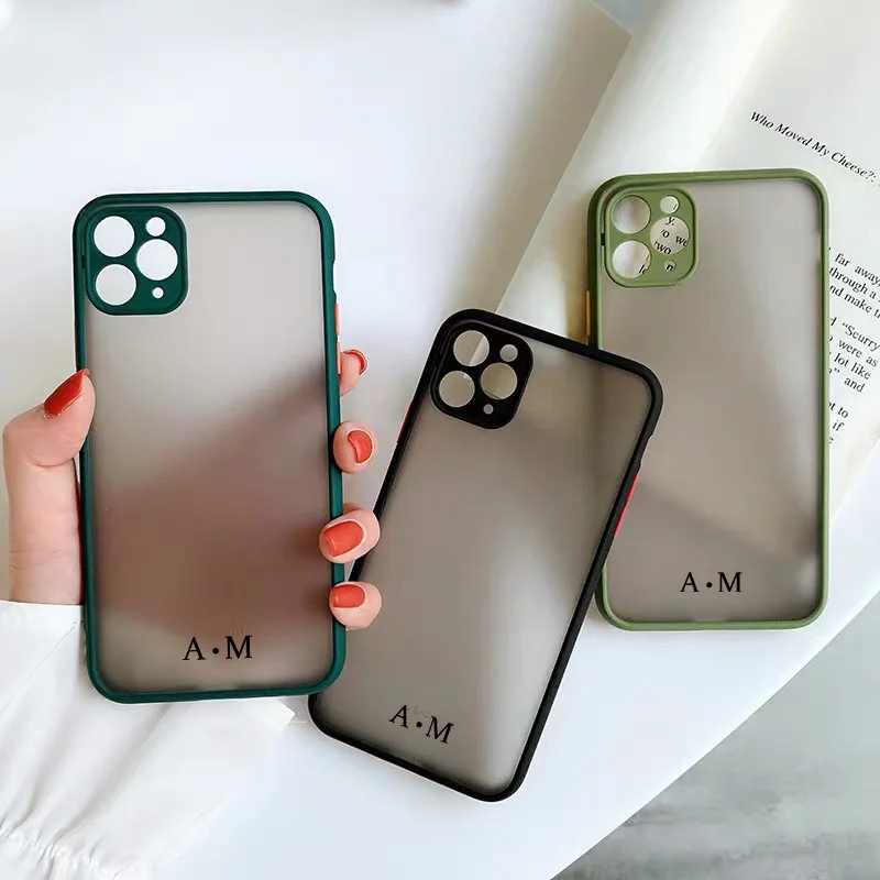 

Personalise Color Diy Name Letters Custom Initials Phone Case For iPhone 13 12 Mini 11 Pro X XS Max XR 7 8 Plus SE 20 Back Cover
