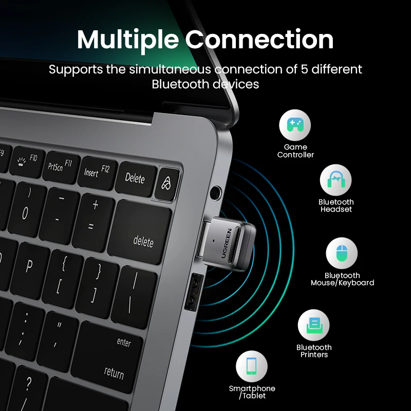 USB-адаптер UGREEN Bluetooth 5 0 адаптер 4 для ПК динамика беспроводной мыши музыкальный