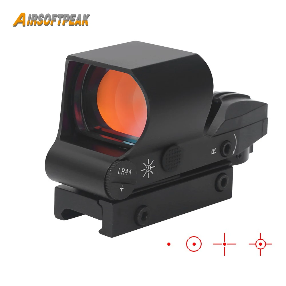 

1x28x40mm Tactical Riflescope Red Dot Sight 4 Reticle Reflex Sight Hunting Optics for Collimator Scope Sight 20mm Picatinny Rail