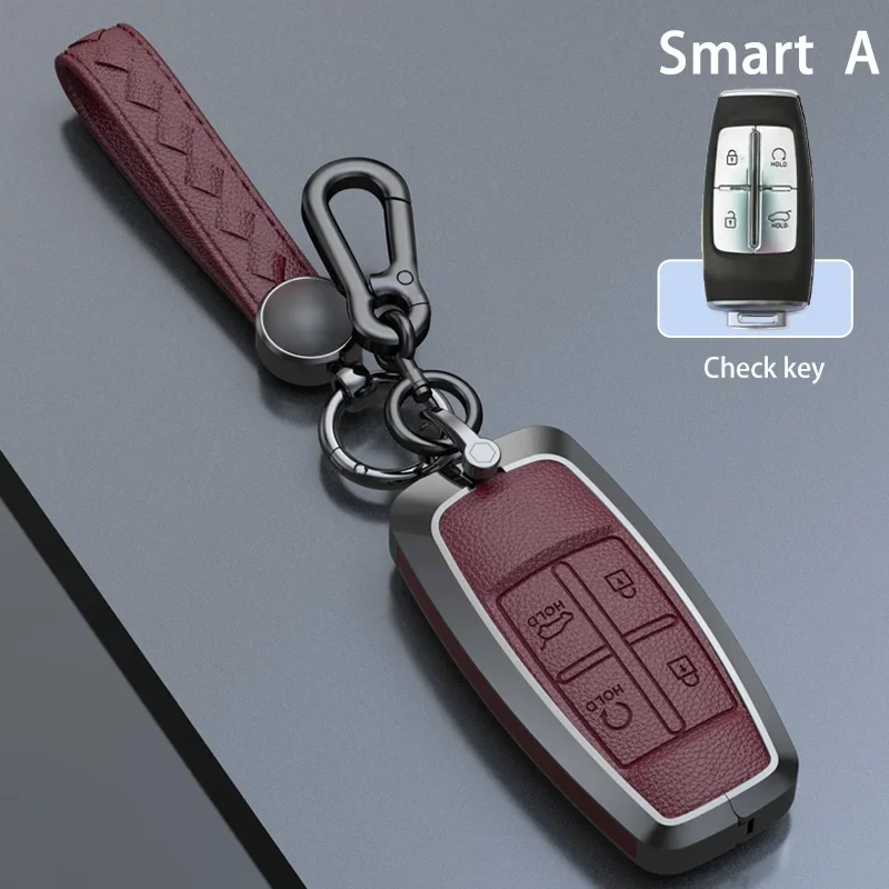 

Чехол для дистанционного ключа из цинкового сплава из воловьей кожи для Hyundai Genesis G80 GV70 GV80 2019 2020 2021 2022, аксессуары из ТПУ с кнопками 4/6/8
