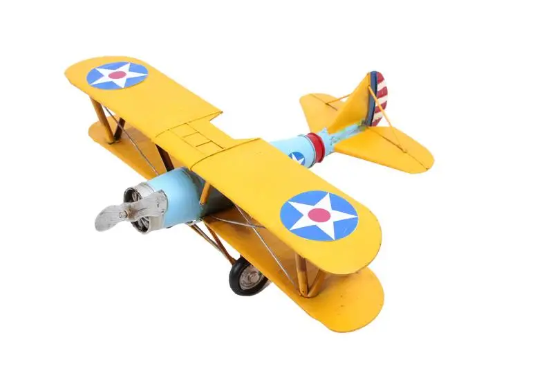 

Декоративный Металлический самолёт Biplane Trinket декоративный подарок