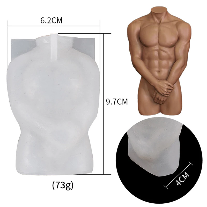 

1pc Plump Woman Candle Silicone Mold 3D Male Body Shy Woman Soap Aroma Mold