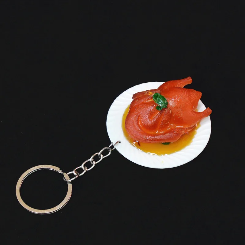 Брелок для ключей брелок с блюдом брокколи свиной ребра из ПВХ подвеска в виде