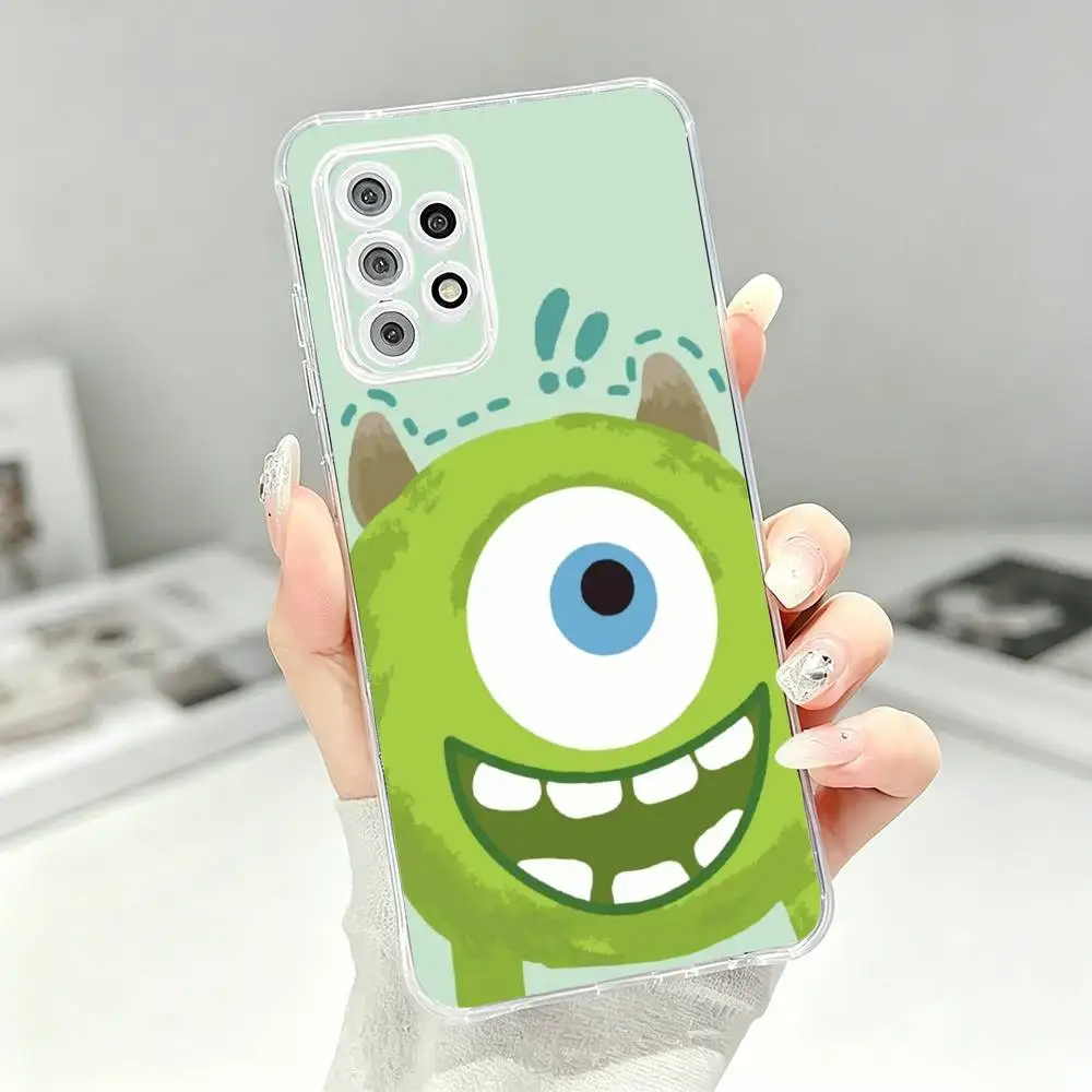 Фото Забавный мультяшный прозрачный мягкий силиконовый чехол M-Mike Wazowski для Samsung S25 S24 S23 S22 S21 Plus №2