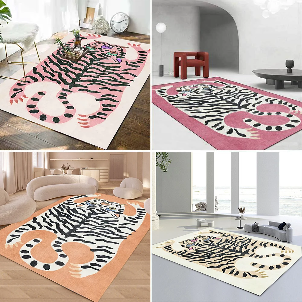 Мультяшные серия ковров животных игровой коврик CuteTiger Skin 3D печать мягкий коврик для спальни домашние напольные коврики Декор Гостиная Коврик Alfombra Мультяшные серия ковров животных игровой коврик CuteTiger Skin 3D печать мягкий коврик для спальни домашние напольные коврики Декор Гостиная Коврик Alfombra