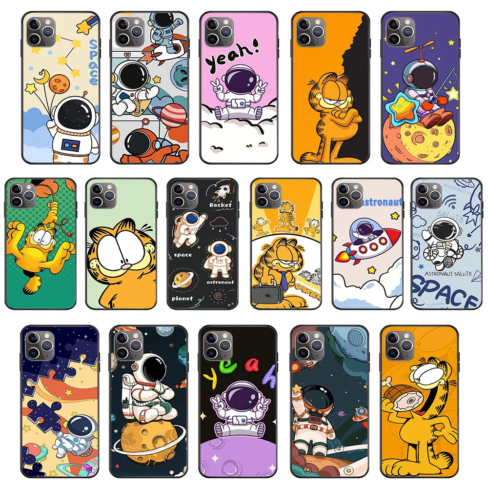 

KK-59 Space Cat Silicone Case For OPPO A5S A7 A8 A32 A33 A91 A74 A95 A35 A57 A76 A77 Reno 2z 3 6