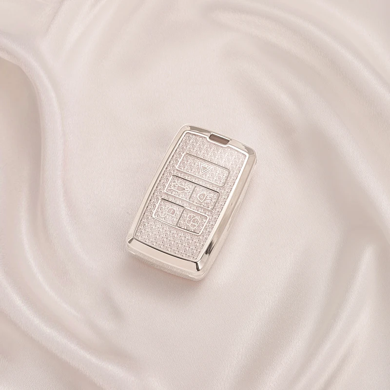 

Чехол для ключей из ТПУ с белым ромбовидным узором для Land Rover Range Rover Sport Velar Evoque Freelander2 Discovery, чехол для дистанционного ключа, сумка-брелок