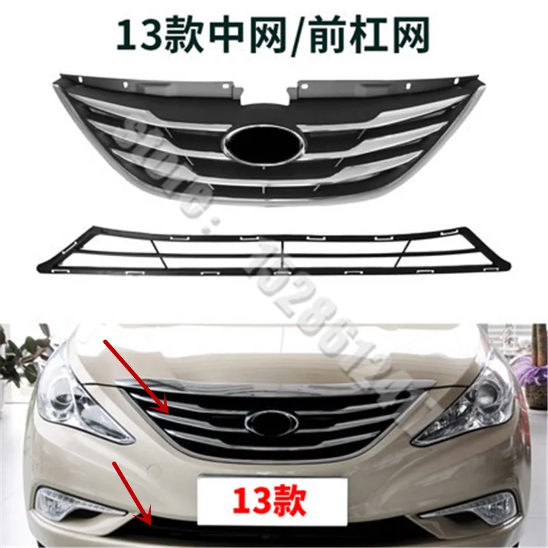 

high quality ABS chrome front grille Refit around trim trim grills Racing for Hyundai SONATA 8GE i45 2011-2015 Car Styling