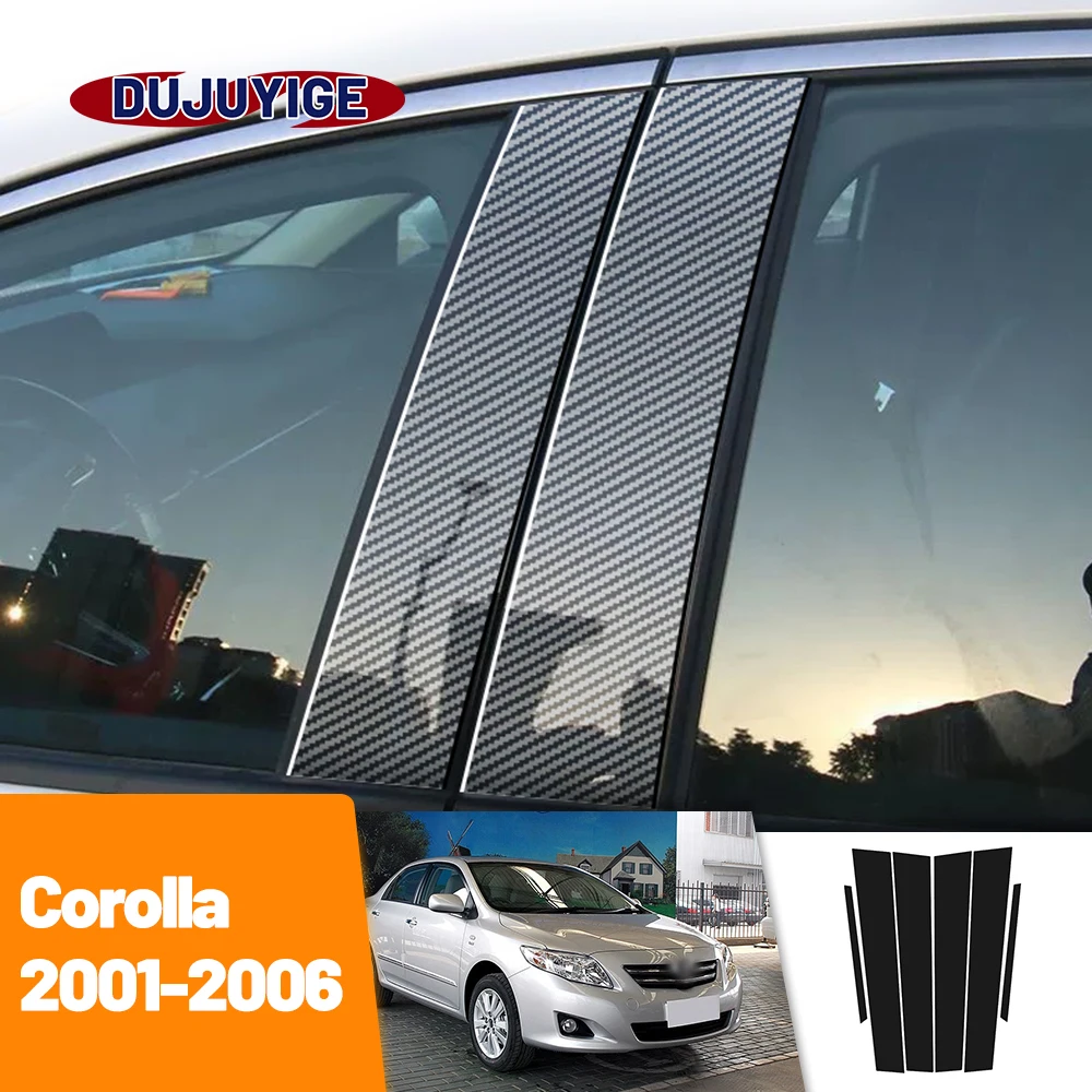 Для Toyota Corolla 2001-2006 2002 2003 2004 2005 углеродное волокно Окно Дверь Колонка по сделке B C