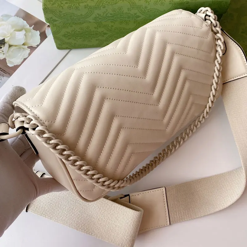 

Chain Underarm Bag Embroidered Casual Ladies Bag Send Two Shoulder Straps Shoulders Messenger Women Classic Handbag