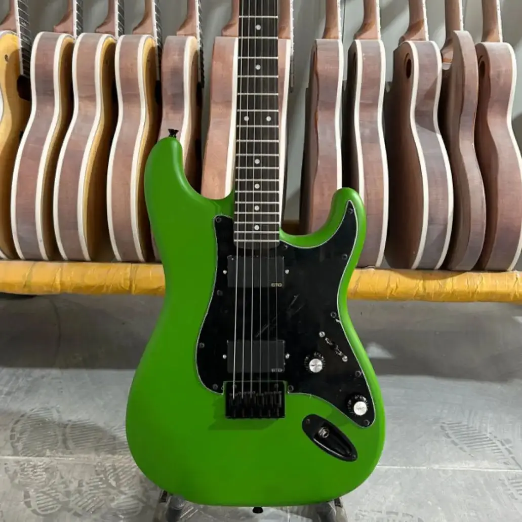 

ST Electric Guitar, Green Color, Mahogany Body, Satin Finished, Rosewood Fretboard, 6 Strings Guitarra, violão, Free Ship 기타