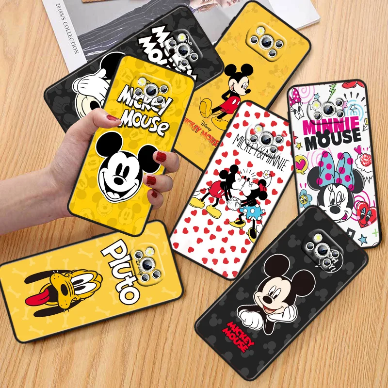 

ovely Disney Mickey Phone Case For Xiaomi POCO C50 C40 C31 C3 M5S X4 M4 M3 F4 F3 GT F2 F1 X3 NFC X2 Pro Black Cover