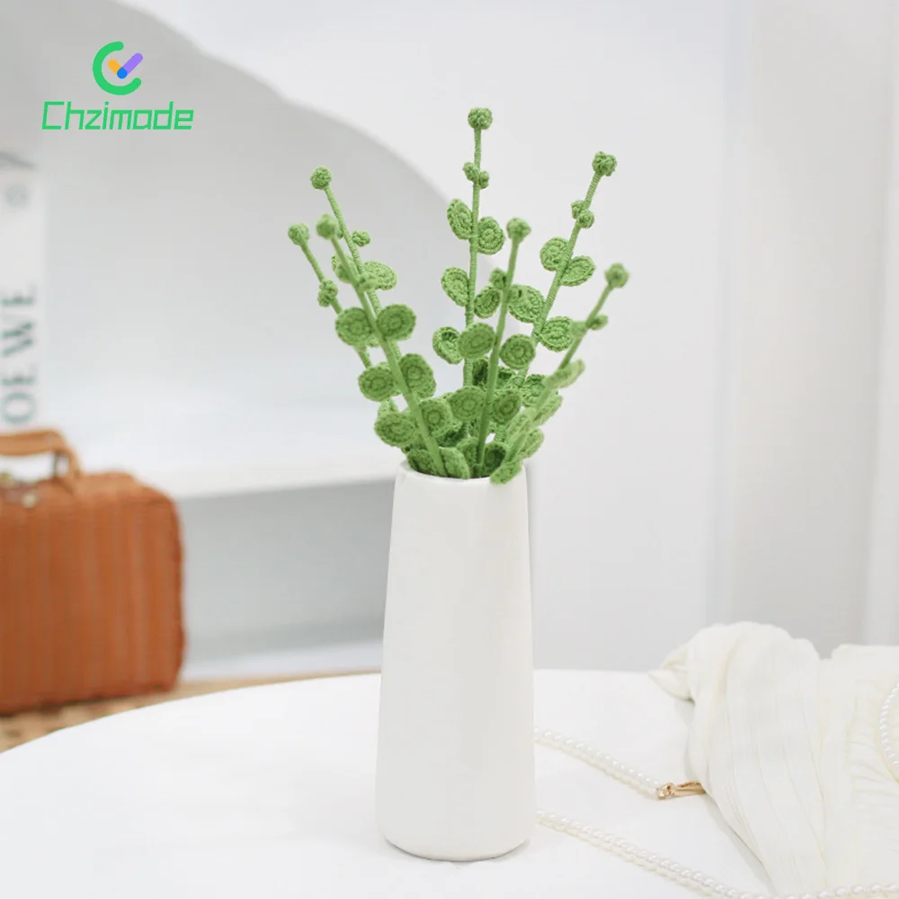

DIY Braided Eucalyptus Handmade Artificial Flowers Bouquet Immortal Flower 1PC Plant Flower Arrangement Home Decorations