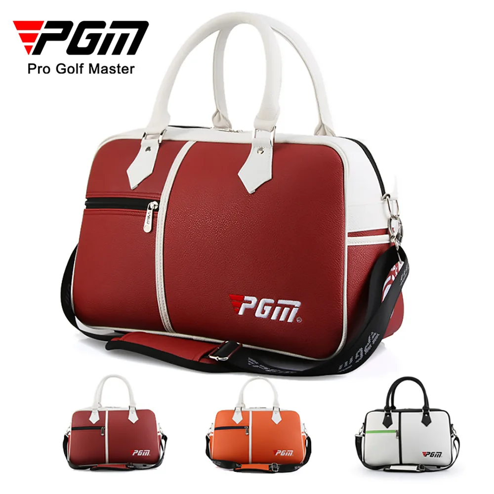 PGM Golf Clothing Bag Men's and women's PU ball bag Cross Body Shoulder Bag Large capacity ultra light and portable