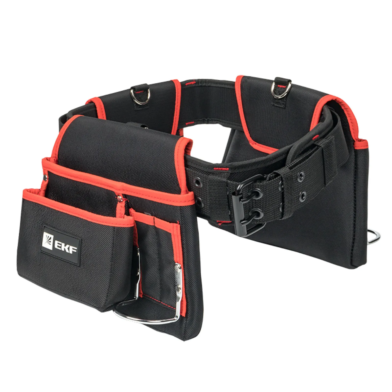 Сумка-пояс двухсекционная усиленная с двухшпеньковым ремнем С-12 EKF Professional - 1 шт
