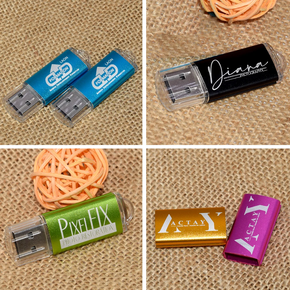Фото 10 шт./лот красочные новые USB флэш-накопители 64 ГБ 32 ГБ pendrive2.0 высокоскоростной флеш-накопитель для ПК/бизнеса настроить логотип памяти №4