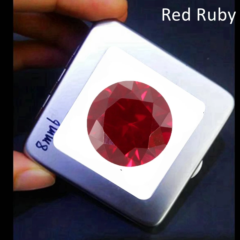 

Box Ruby Natural Mined Pigeon Blood Red Ruby AAAA+ Unheated 4.0Cts 10.0mm Sri-Lanka VVS Loose Gemstone For Jewelry Making