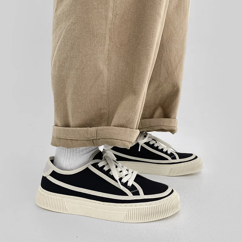 

Парусиновые туфли для пар, повседневные универсальные, дышащие, блокирующие цвет, модная обувь, весна-осень