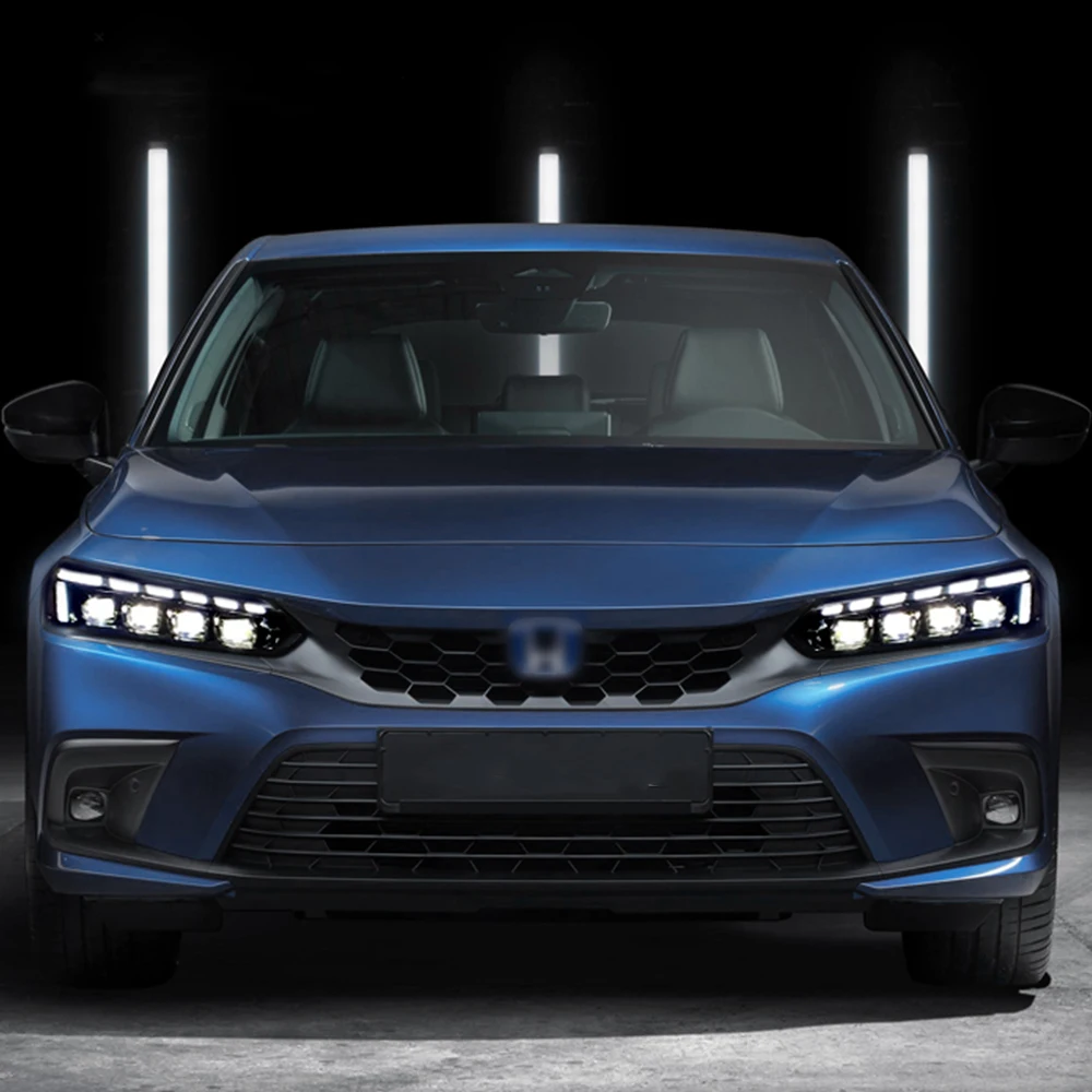 Автомобильные фары для Civic Xi 11th 2021-теновые светодиодные в сборе обновленный