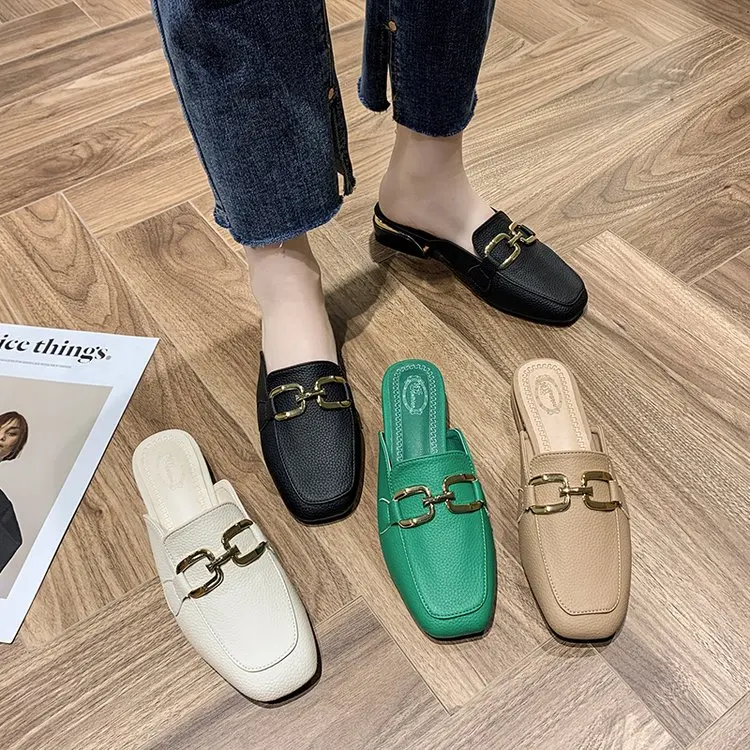 

Spring 2023 new Baotou women's shoes PU Baotou rubber flat shoes