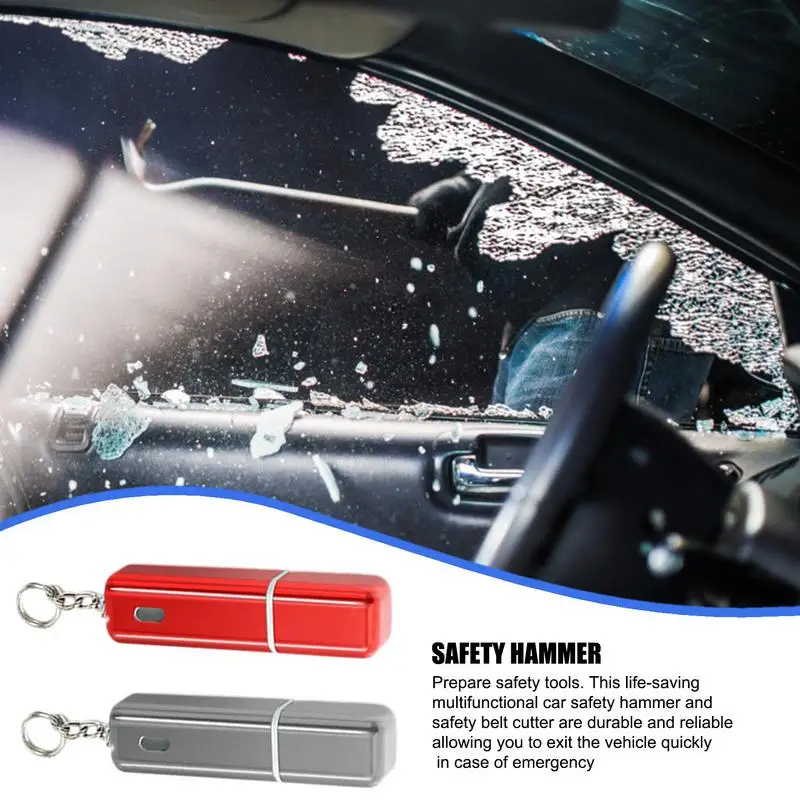 

Car Window Breaker Mini Car Safety Hammer Cutter 2-in-1 Portable One Second Break Window Rescue Escape Tool Glass Breaker