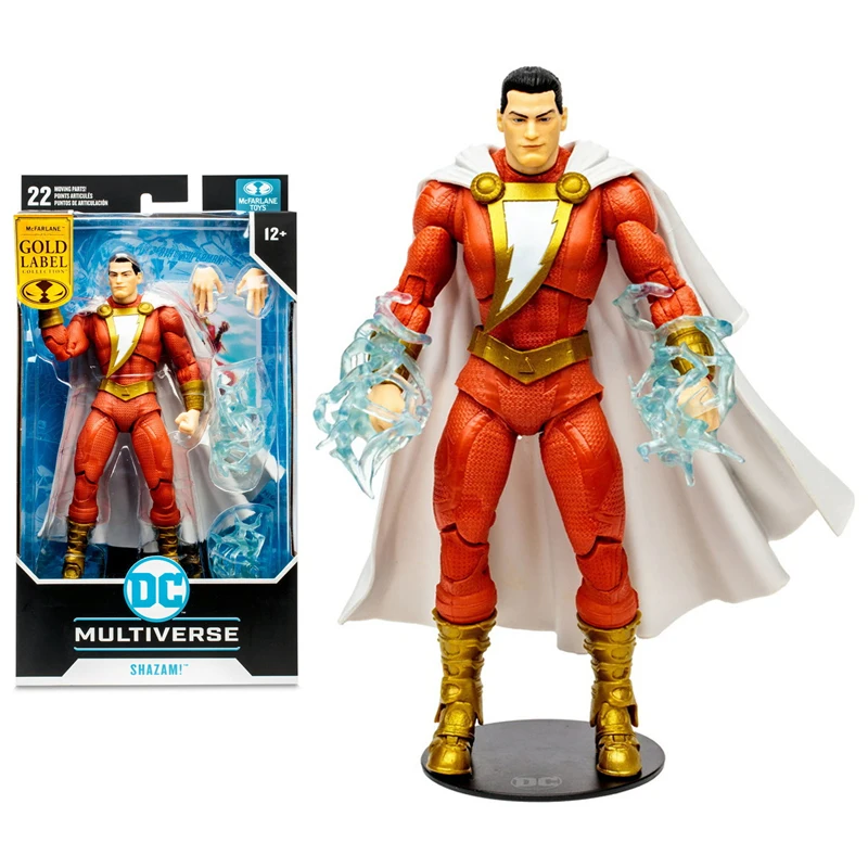 

100% оригинальная разносторонняя экшн-фигурка игрушки McFarlane DC Shazam (Золотая этикетка) 7 дюймов, коллекционная игрушка, подарок на день рождения