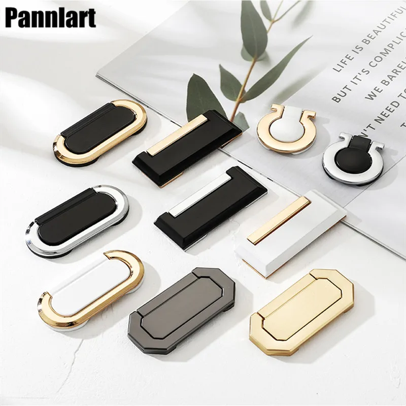 

Модные Современные дверные ручки для шкафа Pannlart, 1 шт., подставка под стол со скрытой пряжкой, Невидимая ручка-татами для мебели