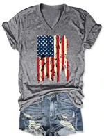 lovessales women american flag star racerback t shirt