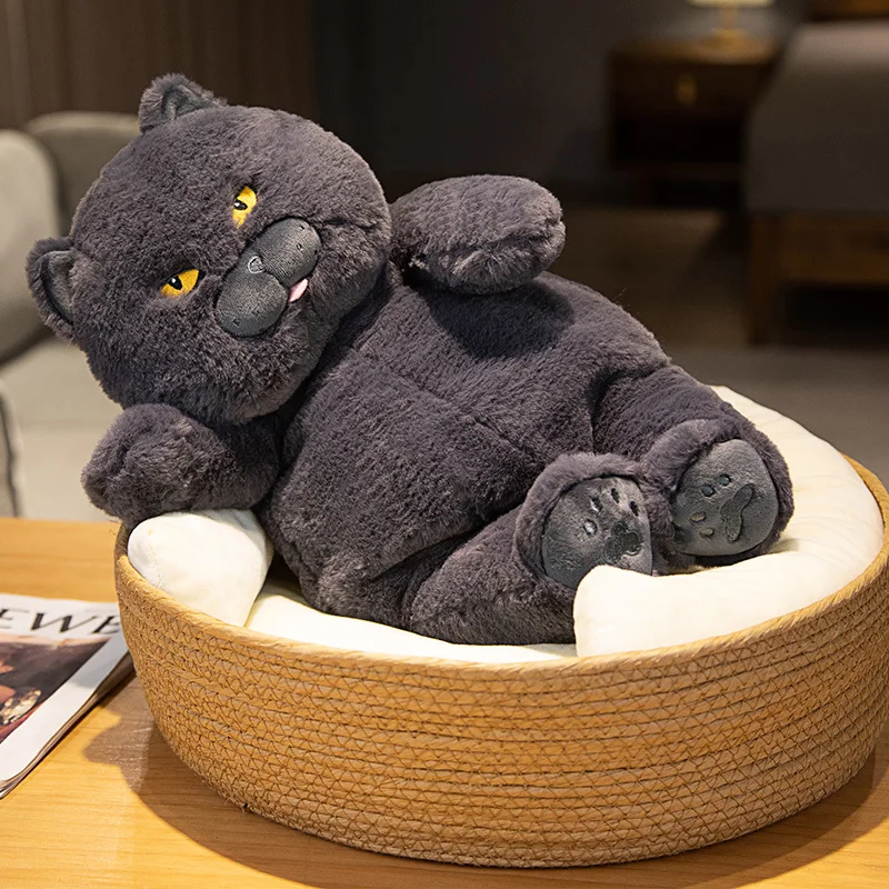 

30/45/60CM Lifelike British Shorthair Cat Plush Toys Simulation Cat Pillow Stuffed Soft Dolls Nice Birthday Gift for Children