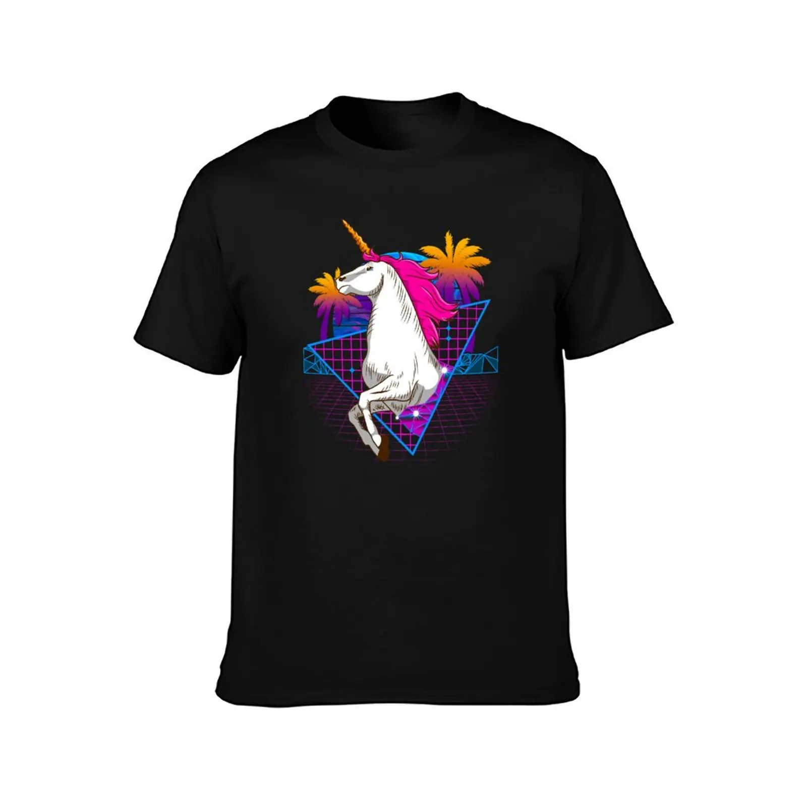 Уличная футболка Unicorn Outrun Vaporwave/Synthwave одежда больших размеров винтажные футболки