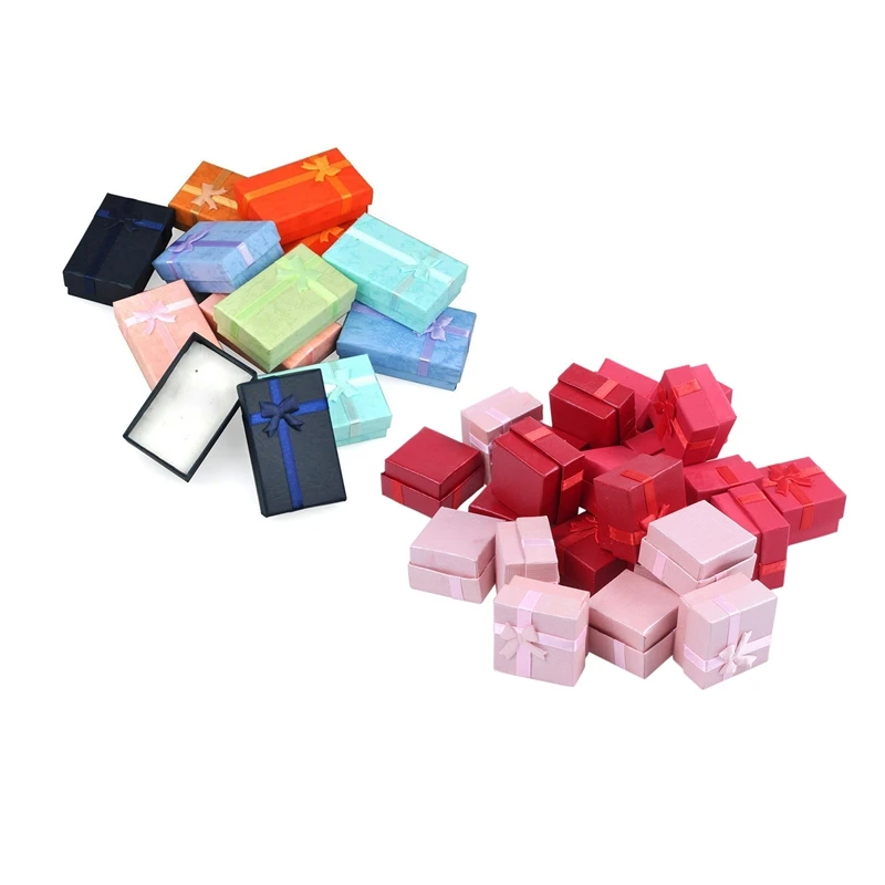 

Подарочные коробки для ювелирных украшений в ассортименте, 36 шт., разные цвета