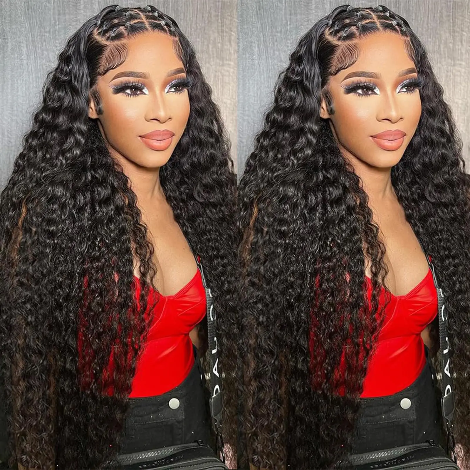 Парики из натуральных волос на сетке спереди с выбеленными узлами